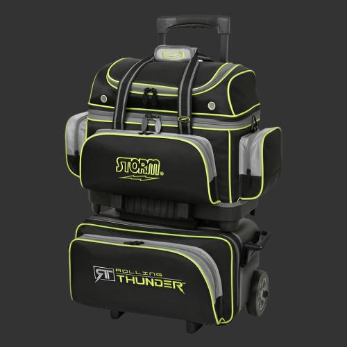 STORM ROLLING THUNDER ボウリング バッグ 4個 Storm Rolling Thunder 4 Ball Roller Checkered Black / Lime