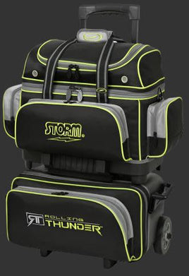 THUNDER 4-BALL BAG ON WHEELS BLACK/GREY/LIME