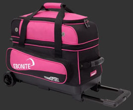 TAŠKA NA 2 GULE NA KOLIES. TRANSPORT ČIERNA/RUŽOVÁ